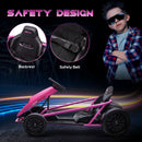 24V Electric Pink Go-Kart with 8.1 MPH Speed, Music, Horn, and Slow Start Magic Cars 6