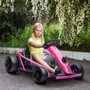 24V Electric Pink Go-Kart with 8.1 MPH Speed, Music, Horn, and Slow Start Magic Cars Variant 0