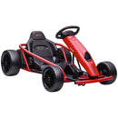 24V Electric Go-Kart in Red with 8.1 MPH Speed, Music, Horn, and Slow Start Features Magic Cars 2