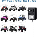 24V Battery Charger and Power Adapter for Kids Ride-On Cars, Black Magic Cars 1