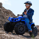 24V Blue Electric Kids Ride-On ATV Quad Car with 2-Speed, Bluetooth, and LED Lights Magic Cars 6