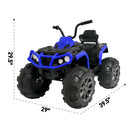 24V Blue Electric Kids Ride-On ATV Quad Car with 2-Speed, Bluetooth, and LED Lights Magic Cars 7