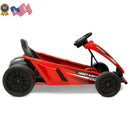 24V Red Drifting Go-Kart Ride-On Toy for Kids Magic Cars 3