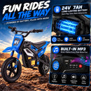 350W High-Speed 24V Electric Kids Dirt Bike with Bluetooth Music Magic Cars 2