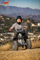 24V Electric Dirt Quad Ride-On for Ages 8 and Up with 12" Knobby Tires 4-Wheeler Magic Cars 4