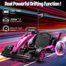 24V Electric Drift Kart with 7.5mph Variable High-Speed Racing Ride-On Car Toy Magic Cars 3