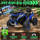 24V Bluetooth Electric Ride-On Car for Kids with Dual Speed Options in Blue Magic Cars 1