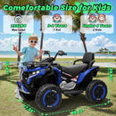 24V Bluetooth Electric Ride-On Car for Kids with Dual Speed Options in Blue Magic Cars 4
