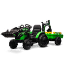 24V Electric Ride-On Tractor with Trailer, Loader, Digger and Remote Control Toy Magic Cars 1