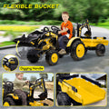 24V Electric Ride-On Tractor with Trailer, Loader, Digger and Remote Control Toy Magic Cars Variant 0