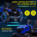 24V Electric 3-in-1 Kids Ride-On Vehicle Set with Tractor, Bulldozer, Excavator, and Trailer Magic Cars 3