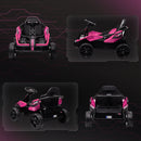 24V Go Kart with Remote Control, Spring Suspension, Pink Magic Cars 10