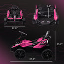 24V Go Kart with Remote Control, Spring Suspension, Pink Magic Cars 1