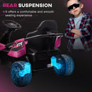 24V Go Kart with Remote Control, Spring Suspension, Pink Magic Cars 6