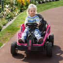 24V Go Kart with Remote Control, Spring Suspension, Pink Magic Cars 8