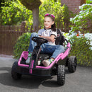 24V Go Kart with Remote Control, Spring Suspension, Pink Magic Cars Variant 0