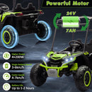 24V 2-Seater Electric Ride-On UTV Truck with 800W Motor, Sun Shade, and Remote Control - Green Magic Cars 2