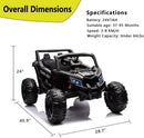24V Electric Kids Ride-On Off-Road UTV Truck with 200W Motors and Remote Control Black Magic Cars 1