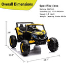 24V Electric Kids Ride-On Off-Road UTV Truck with 200W Motors and Remote Control Yellow Magic Cars 1