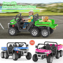 24V Electric 2-Seater Kids Ride-On Truck Tractor with Trailer Dump Bed and 3-Speed RC Control Magic Cars 1