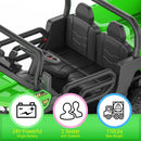 24V Electric 2-Seater Kids Ride-On Truck Tractor with Trailer Dump Bed and 3-Speed RC Control Magic Cars 6