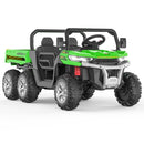 24V Electric 2-Seater Kids Ride-On Truck Tractor with Trailer Dump Bed and 3-Speed RC Control Magic Cars 9