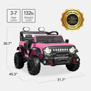 Pink 24V Electric Toy Car for Kids with Remote Control and 2-Seater Design Magic Cars 1