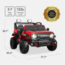 24V Red Electric Toy Car for Kids with Parental Remote Control and 2-Seater Design Magic Cars 1