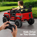 24V Red Electric Toy Car for Kids with Parental Remote Control and 2-Seater Design Magic Cars 3
