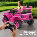 Bold Pink 24V Electric 2-Seater Kids Ride-On Car with Parental Remote Control Magic Cars 3