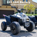 24V Kids 4-Wheeler Ride-On ATV Toy Car with 2 Seats and LED Headlights for Big Kids Magic Cars 0