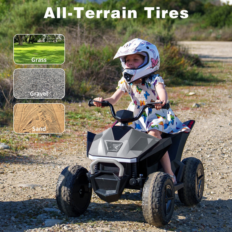 24V Kids ATV 4 Wheeler Ride on Toy Car for Big Kids W/2 Seater LED ...