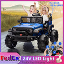 24V Kids Ride-On Truck with 9AH Battery, LED Lights, Power Wheels, and Remote Control Magic Cars 1