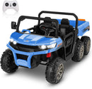 24V Kids Electric 6x6 4WD Ride-On UTV Truck with Dump Bed, 6 Suspension and LED Lights, Remote Control Magic Cars 7