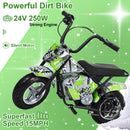 24V Kids Electric Dirt Bike with Rubber Tires, Twist Grip Throttle, and Metal Suspension Magic Cars 7
