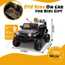 24V Kids Electric Jeep Ride-On Car Toy with 400W Power, Remote Control, and Built-in Music Magic Cars 6
