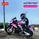 Kids 24V Electric Dirt Motorcycle with 250W Waterproof Motor, 12 mph Speed, Bluetooth and LED Lights Magic Cars 7