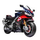 24V Kids Electric Dirt Bike 12mph Blue 250W Motor with Bluetooth Music and LED Lights Magic Cars 0