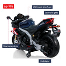 24V Kids Electric Dirt Bike 12mph Blue 250W Motor with Bluetooth Music and LED Lights Magic Cars 2