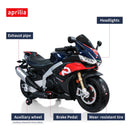 24V Kids Electric Dirt Bike 12mph Blue 250W Motor with Bluetooth Music and LED Lights Magic Cars 3