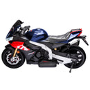 Blue 24V Kids Electric Dirt Bike with Bluetooth Music and LED Lights, 6mph, 2*75W Motor Magic Cars 6