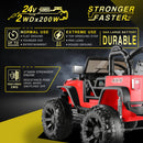 24V Kids Electric Ride-On Truck with Remote Control, 2-Seater, Dual 200W Motors, Built-in Music Magic Cars 18