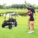 24V Kids 2-Seater 4WD Ride-On Golf Cart with Storage Trunk and Horn Black Magic Cars 1