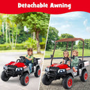 24V Kids 2-Seater 4WD Ride-On Golf Cart with Storage Trunk and Horn Black Magic Cars 7