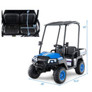 24v 4WD Blue Kids Golf Cart Ride-On Car with Storage Trunk and Horn for Two Magic Cars 4