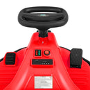 24V Red Drifting Go Kart for Kids with 360° Rotation and Bluetooth Features Magic Cars 17