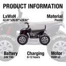 24V Electric 2-Seater Kids ATV Quad Car with Music and LED Lights Magic Cars 4
