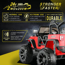 24V 2-Seater Kids Electric Ride-On Truck 400W with Bluetooth and Remote Control Magic Cars 5