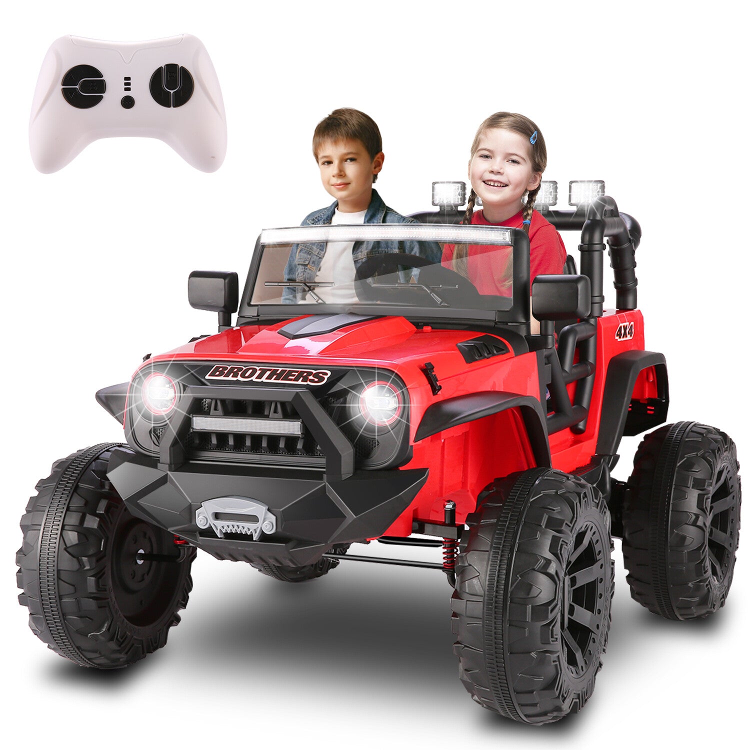 Ridable Vehicle 24V Kids Ride On Car 2 Seaters 400W Electric Vehicle Truck Bluetooth w ...
