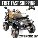 24V 2-Seater Kids Electric Ride-On Truck with 400W Motor Bluetooth and Remote Control Magic Cars 10